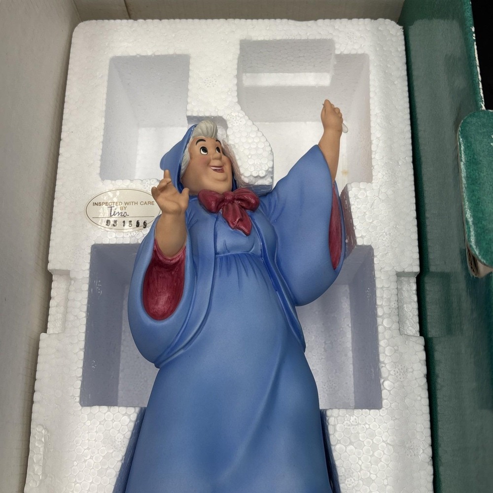 Walt Disney Classics Collection Cinderella Fairy Godmother COA Box 9" 1996 READ!